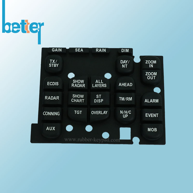 Laserge&auml;tzte Gummischalter