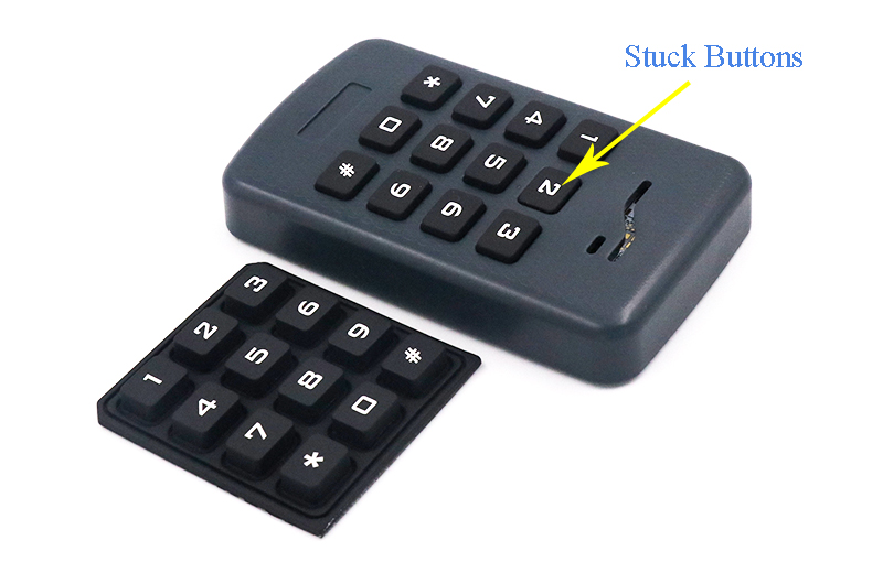 Festgeklebte Gummikn&ouml;pfe