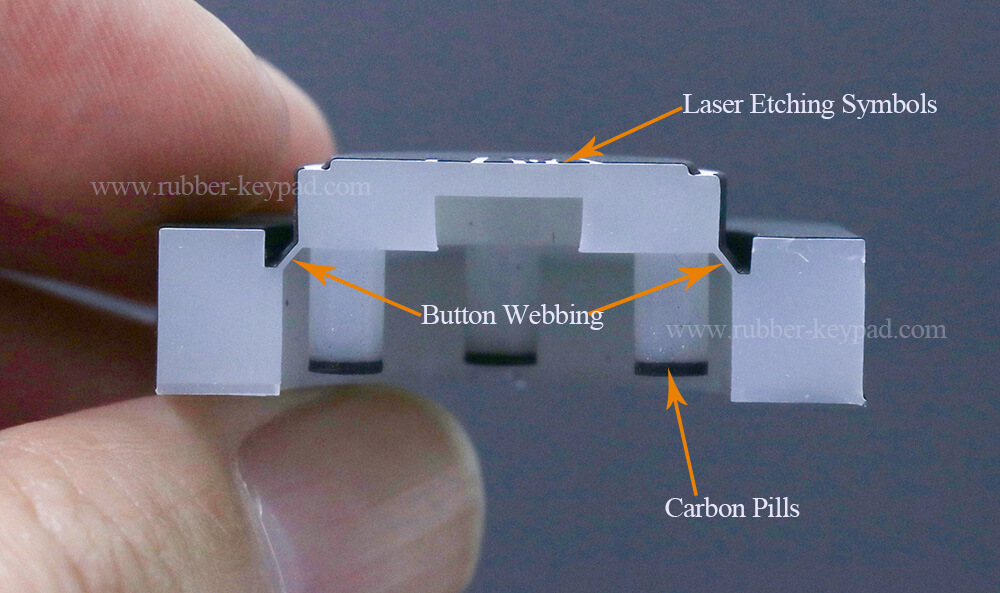 Leitf&auml;higer Silikonschalterknopf