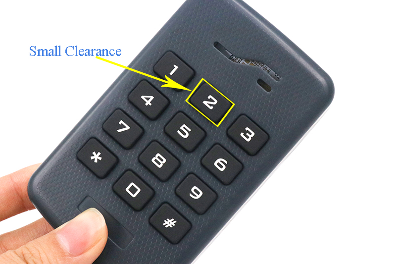 Festgeklebte Silikontastatur