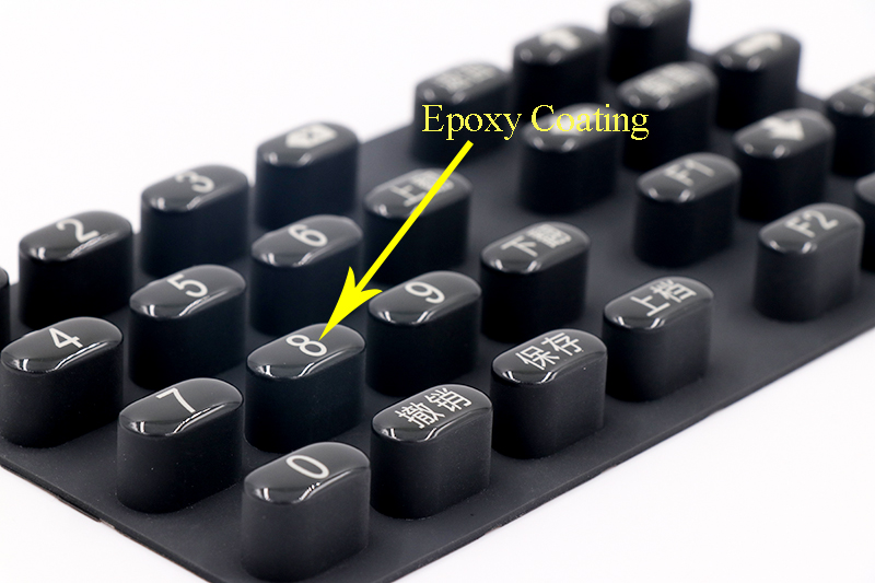 Epoxy Coating Rubber Keypad Epoxy Coating Rubber Keypad