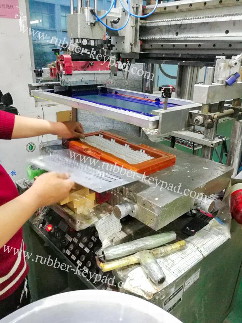 Herstellungsprozess der Siebdrucktastatur