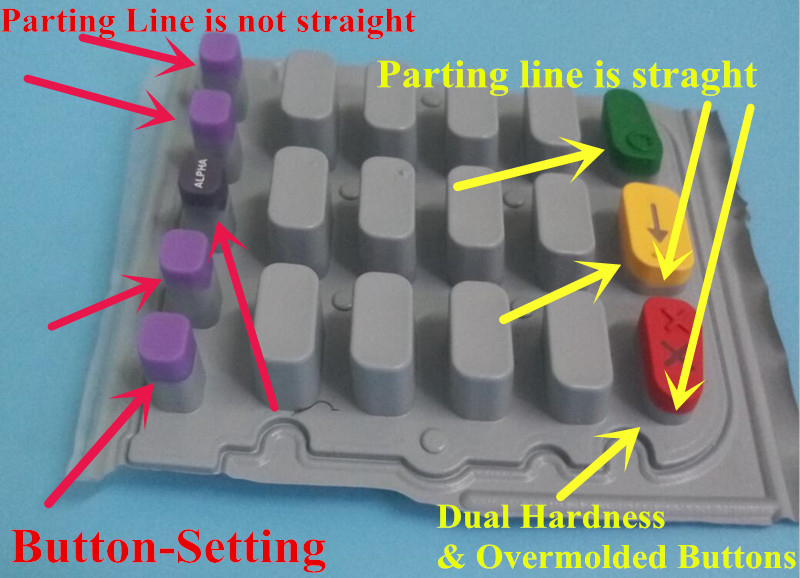 Doppelte Durometer-Gummitastatur