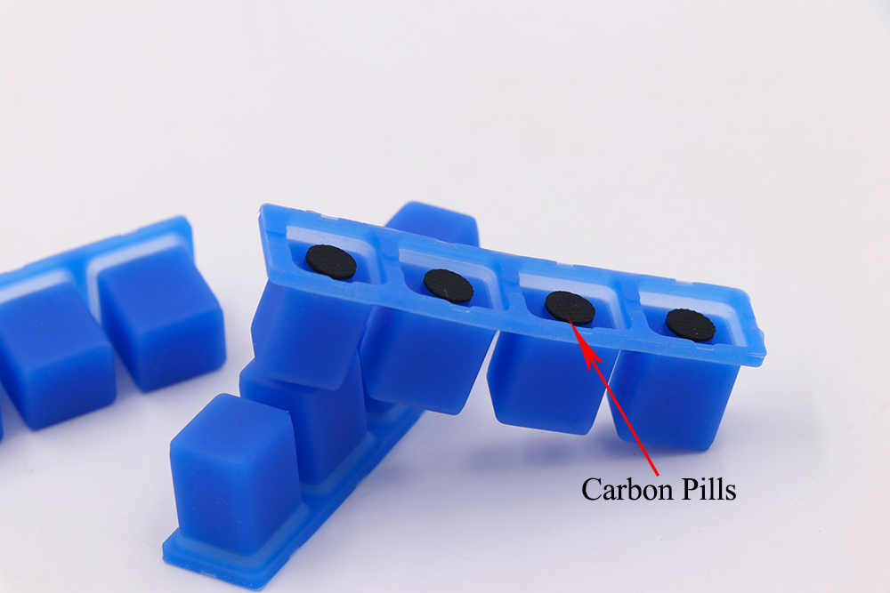 Gummitastaturen mit Carbonpille & Beschichtung 