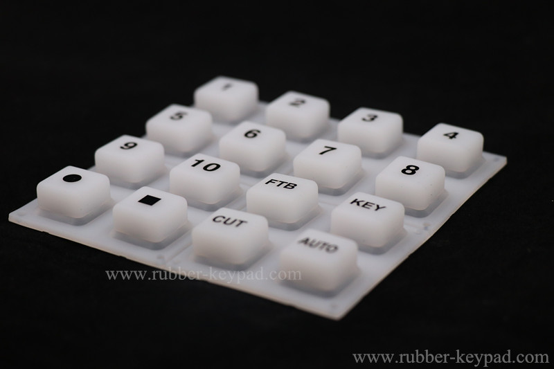 Silk-Screen Printing Silicone Rubber Keypad Siebdruck Silikonkautschuk-Tastatur