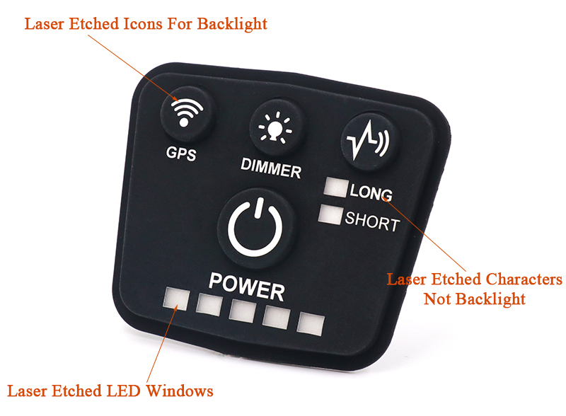 umspritzendes Gummiknopfpad